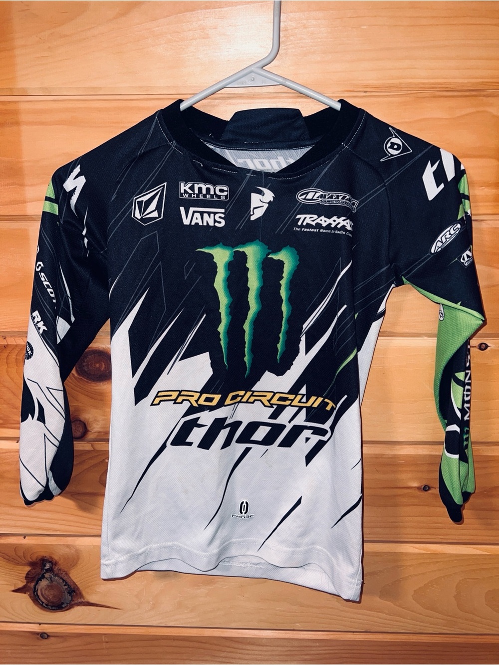 thor Black, White & Green Pro Circuit Motocross Jersey - Kids
